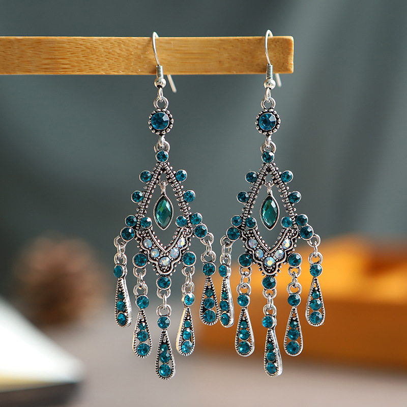 Fashionable, versatile, stylish and simple women's earrings, Chinese ancient style and ethnic style earrings, 66 elegant and new Item Picture