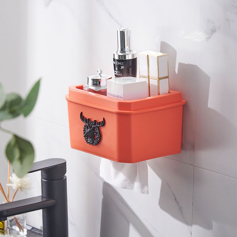 New wall-mounted bathroom tissue box without drilling, kitchen tissue box, multi-functional and creative tissue storage box full figure