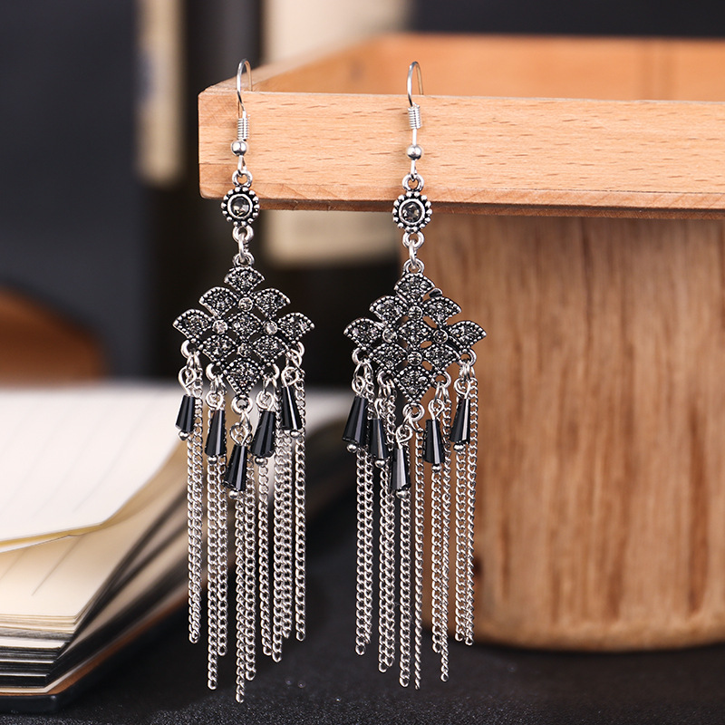 Korean style fashionable, stylish, versatile, simple and antique silver bestseller earrings 66 Ya Xin details Picture