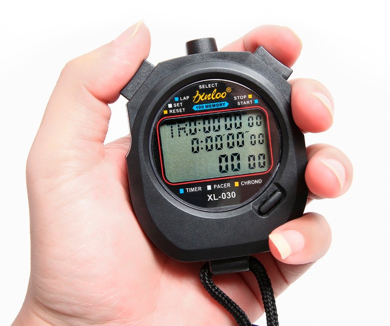 Multi-functional sports electronic stopwatch, three-row multi-channel waterproof track and field running timer, referee and coach running watch detail image 2