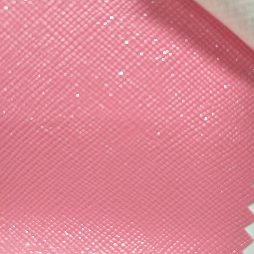 Pearl cross, pink, leather
