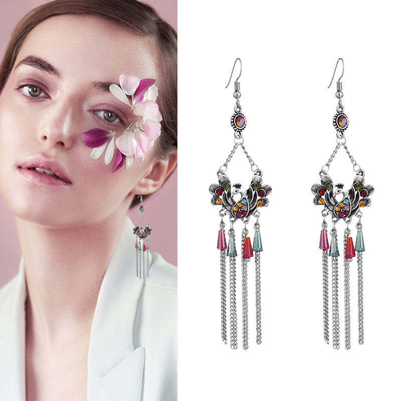 Korean style fashionable, stylish, versatile, simple and elegant antique silver trendy earrings 66, elegant and new