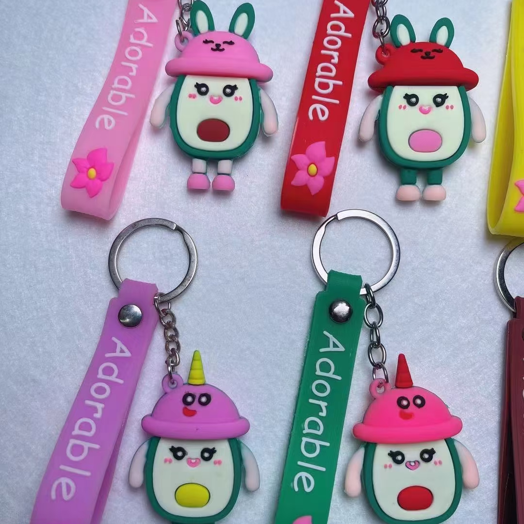 Three-dimensional silicone key chain series
