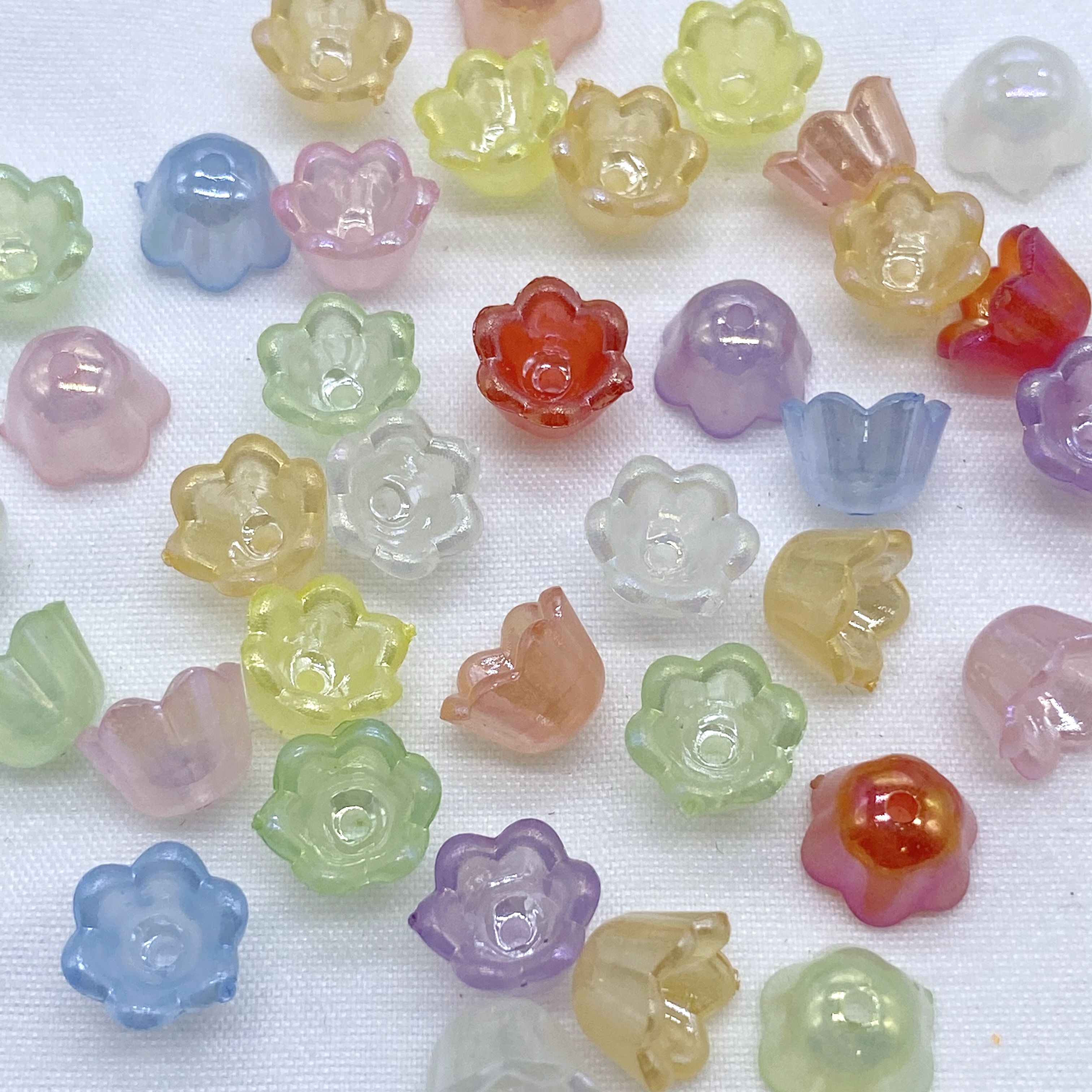 果冻镀彩ab小风铃花 diy手工制作古风发簪发夹配件产品图