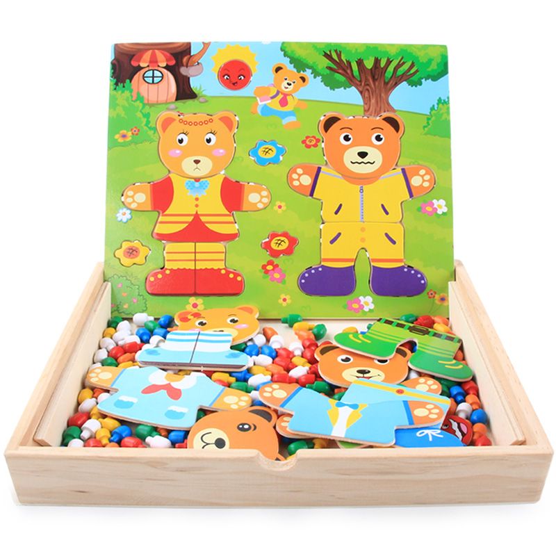 Rich in colors and highly entertaining, it can cultivate visual ability, logical thinking ability, exercise early education enlightenment training, parent-child activities, competitions, games, digital sheet clocks, mushroom nail combinations