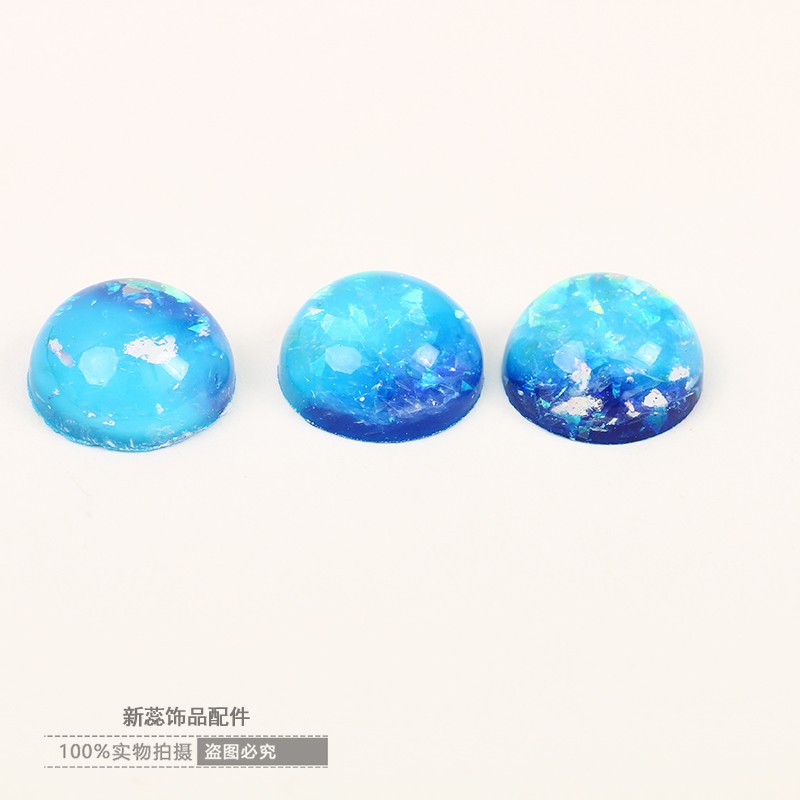 厂家批发洛丽塔玩具蓝色眼睛高面透亮20彩贝双色闪粉diy饰品配件详情图4