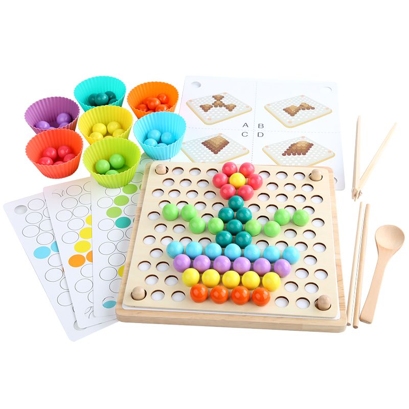 Rich in color and highly entertaining, it can cultivate visual ability, logical thinking ability, exercise early education enlightenment training, and improve fine motor skills of the hands. It is a two-in-one bead-picking and match-3 children's toy Application Scenario