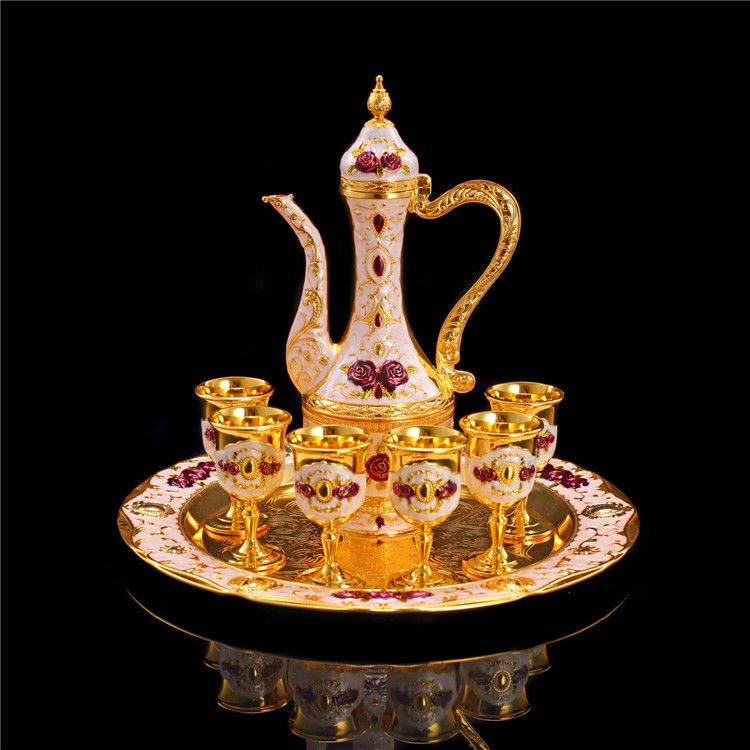 小号圆形玫瑰花酒具3