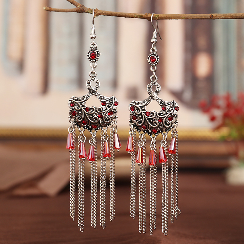 Versatile, stylish and simple women's earrings, Chinese ancient style and ethnic style earrings, 66 elegant and new Application Scenario