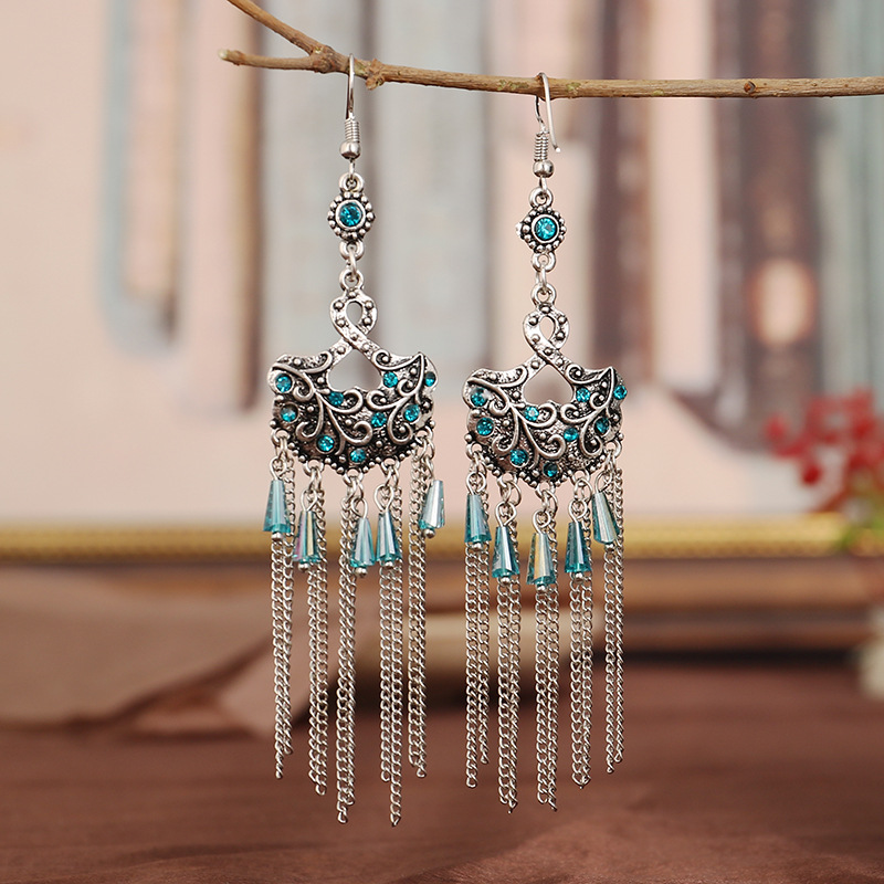 Versatile, stylish and simple women's earrings, Chinese ancient style and ethnic style earrings, 66 elegant and new details Picture