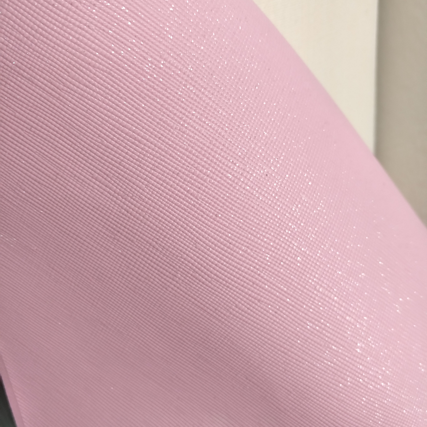 珠光小十字纹，浅粉，皮面