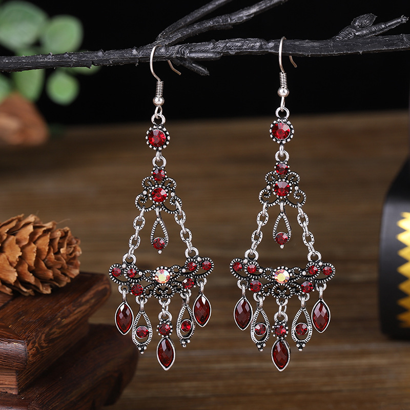 Korean style fashionable and versatile ethnic style trendy earrings 66 Ya Xin Specification image