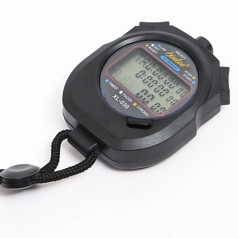 Multi-functional sports electronic stopwatch, three-row multi-channel waterproof track and field running timer, referee and coach running watch Specification image