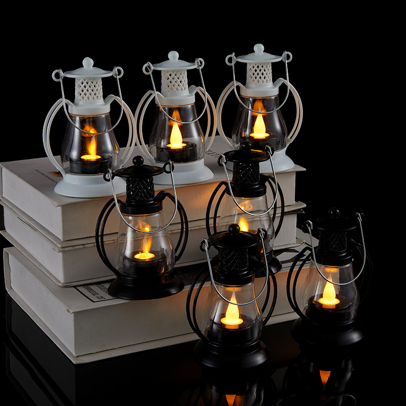 阿拉丁神灯装饰摆件家居摆饰煤油灯马灯手提烛台灯LED电子蜡烛灯