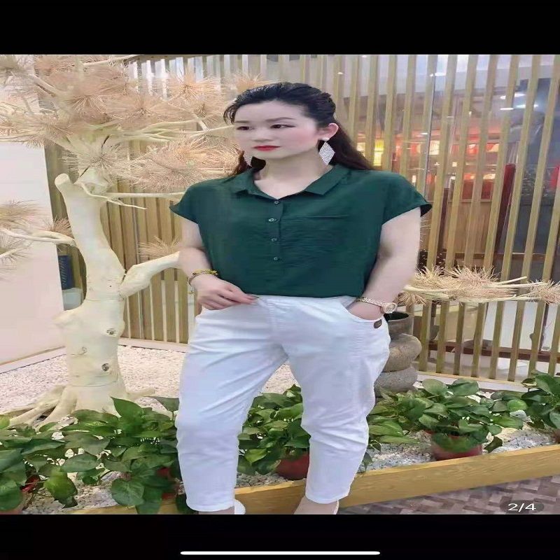 妈妈夏装衬衫50岁60中老年女装夏季短袖上衣大码老人印花衬衣开衫16