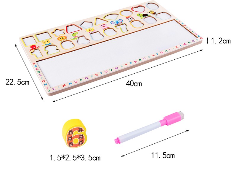 The three-in-one digital drawing board is rich in color and highly interesting. It can exercise babies' color recognition and visual ability, cultivate logical thinking ability, exercise early education enlightenment training, and play parent-child games detail image 20
