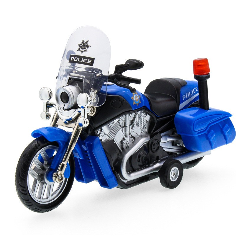 热卖合金声光回力摩托车模型 雅马哈仿真巡逻警车儿童礼品玩具详情图1