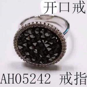 Trendy and fashionable copper ring, decorated with crystal diamond fabric, adjustable size copper ring 353