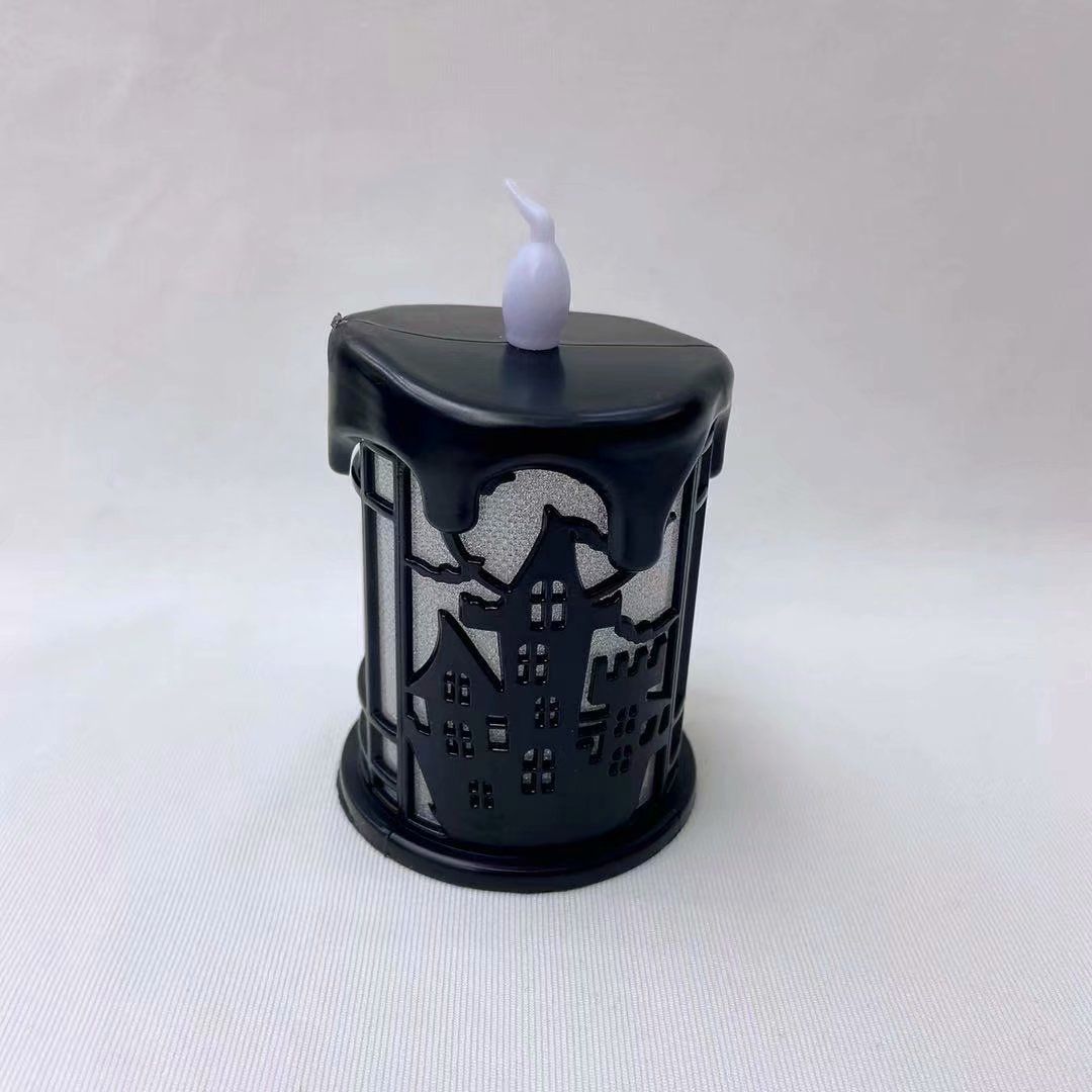 Yingzi Electronic Halloween Light, new retro pattern candle Night light, terrifying decorative props, flashing candle Specification image