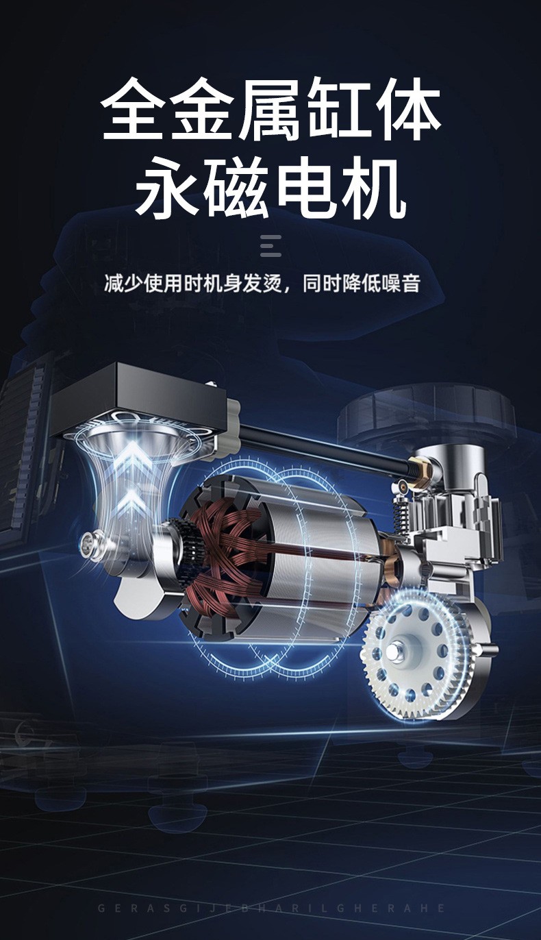 Factory direct sales of car air pumps, high-power tire air pumps for vehicles, mini true two-cylinder car air pumps, pointer models detail image 6