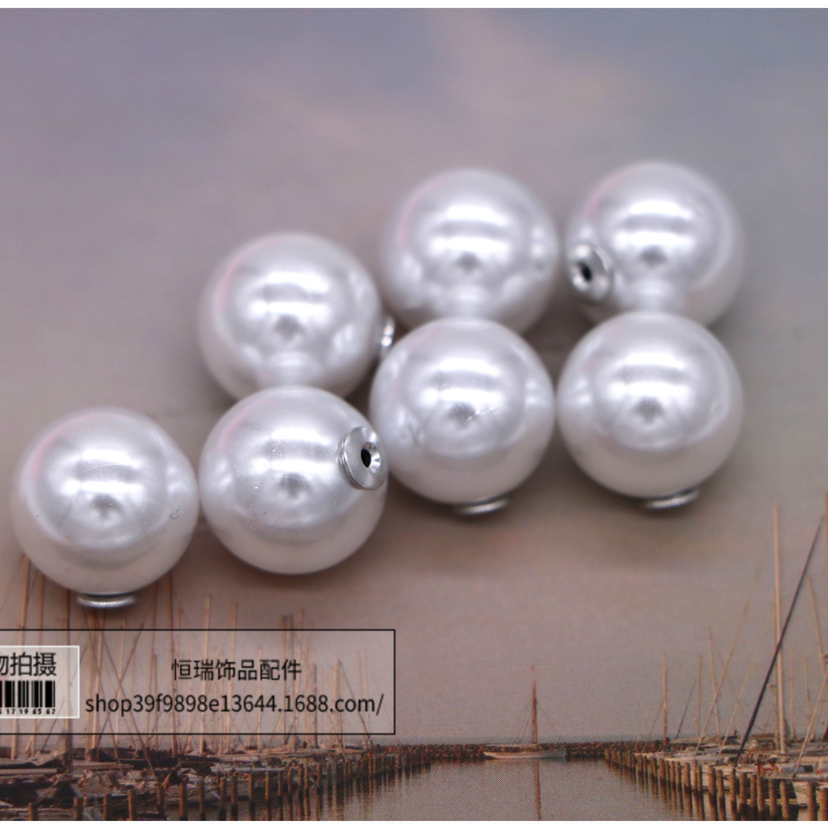 8mm高亮仿珍珠耳堵耳塞 DIY配件胸针饰品耳扣防滑耳钉后塞耳堵