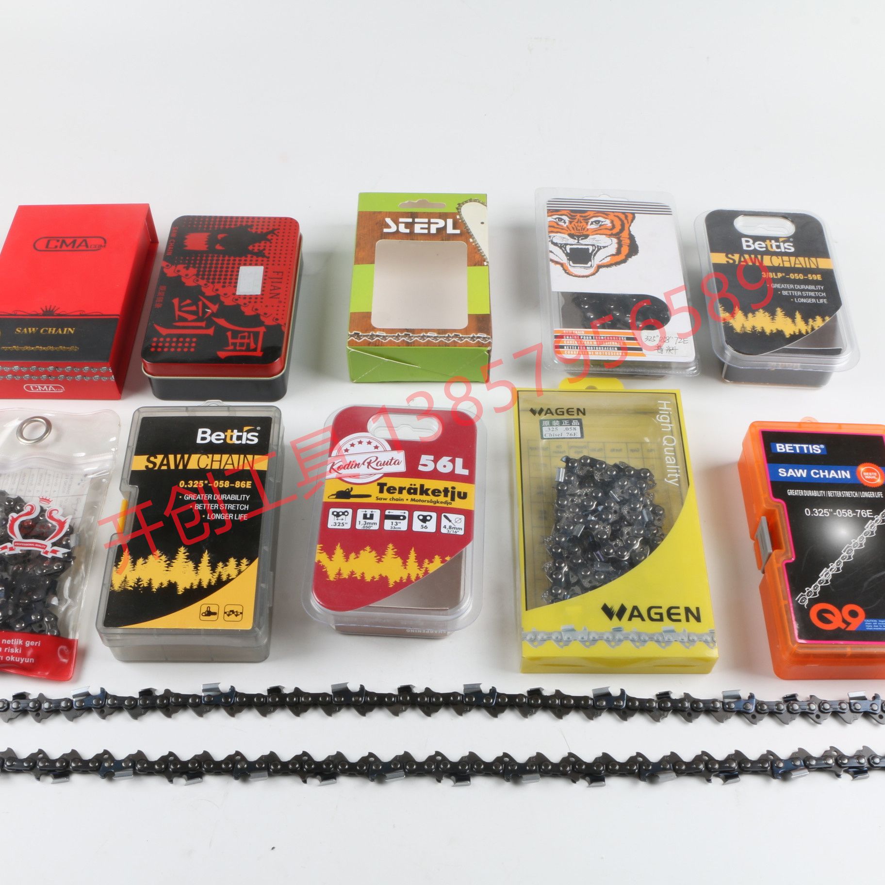 Chain chain Round corner right Angle electric chain saw accessories General logging saw chain Gasoline saw chain chain models complete