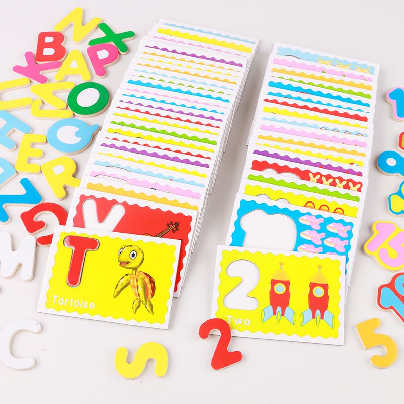The digital and letter recognition cards are rich in color and highly entertaining. They can help babies recognize color vision, cultivate logical thinking ability, and exercise early education and enlightenment training as well as parent-child games