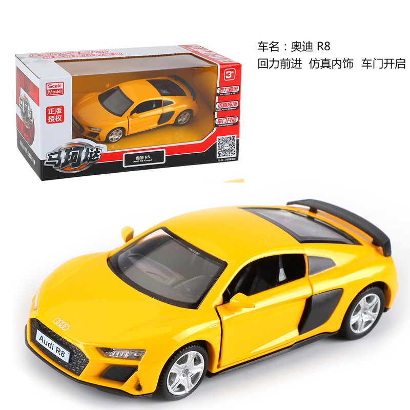 1:36奥迪R8跑车合金声光回力车模详情图8