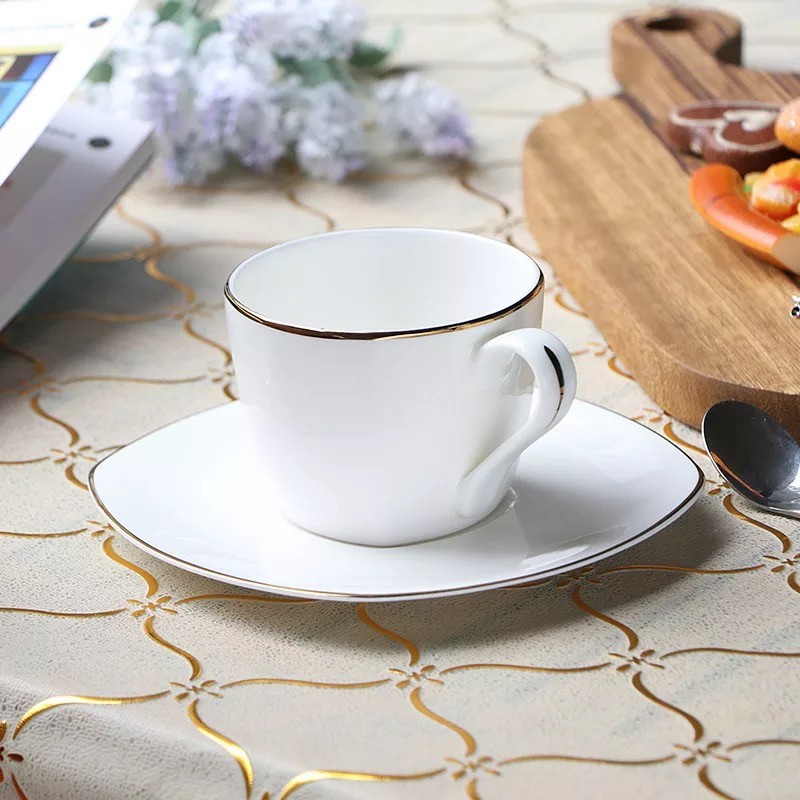 Ceramic water sets, gold-plated cups and saucers, export ceramic coffee sets, tea sets, water sets, red cups, small dessert saucers, bone China cups pic 7