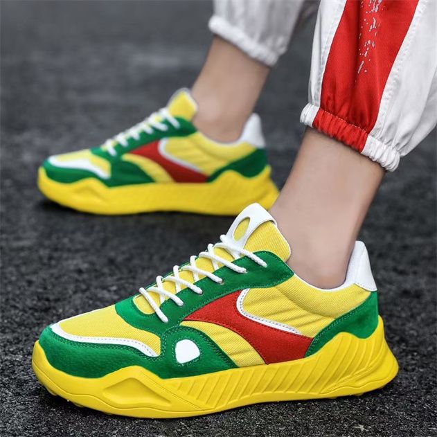 New fashionable summer men's shoes, Korean version fashionable trendy shoes, student flying woven shoes, cross-border casual breathable sports shoes 419
