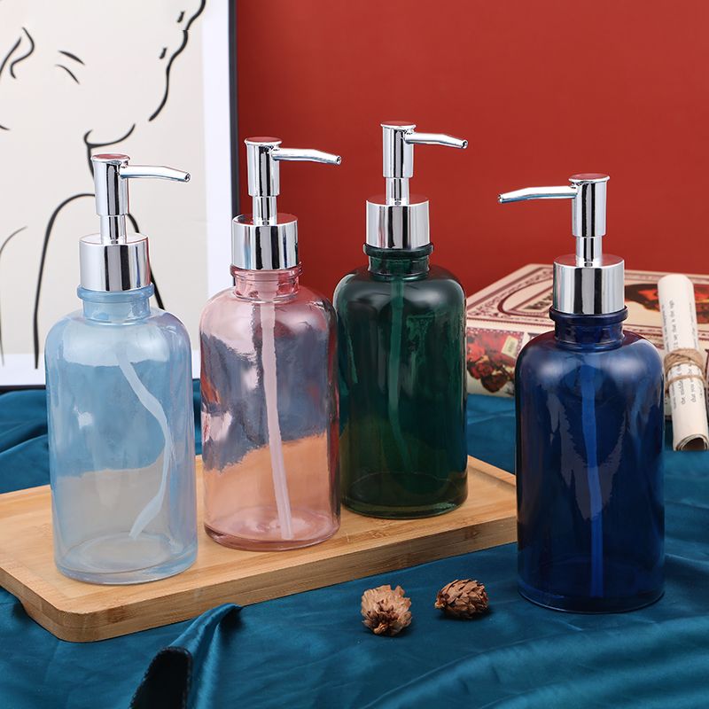 Cross-border glass hand sanitizer dispenser bottle Modern simple style hotel press bath lotion dispenser bottle