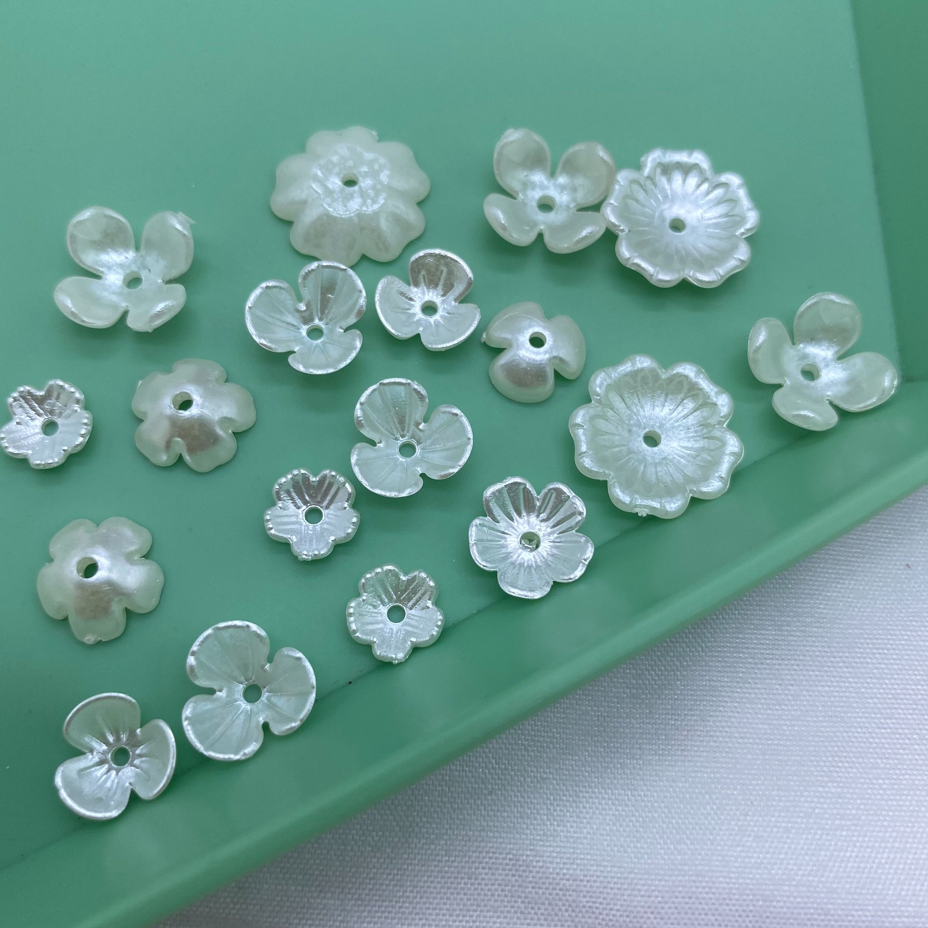 diy hand-woven ancient-style clothing hair rope accessories with ABS imitation pearl small petals Application Scenario