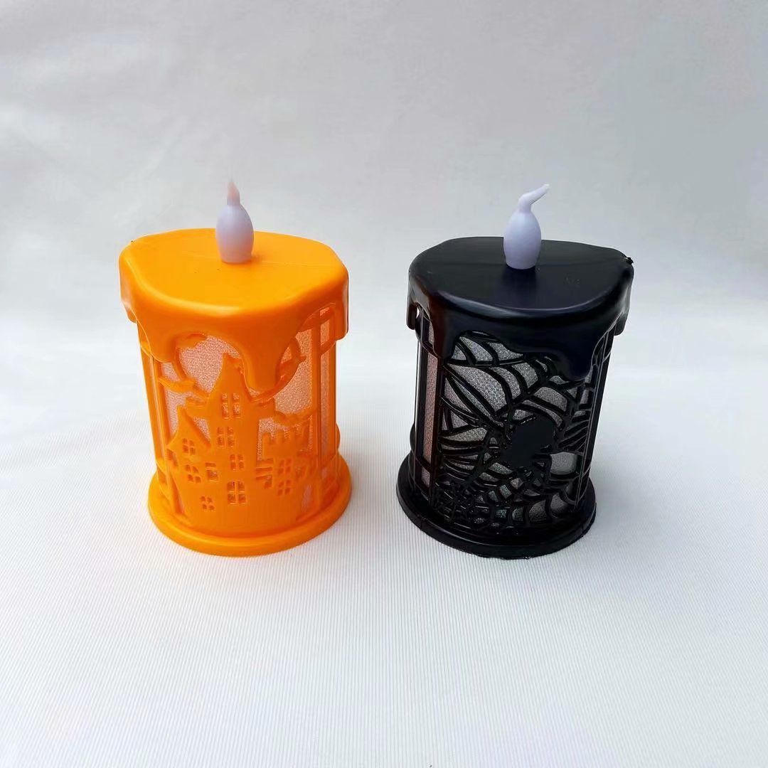 Yingzi Electronic Halloween Light, new retro pattern candle Night light, terrifying decorative props, flashing candle details Picture