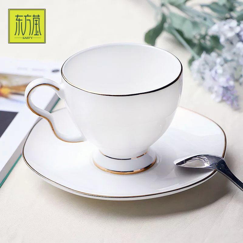 New coffee cups, saucers, tea sets, bone China butterfly water cups and black tea flower cups from Dongfangying, an export-oriented ceramic brand Application Scenario