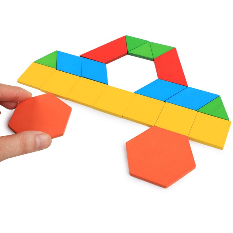 New wooden colorful geometric number jigsaw puzzle children's educational toy shape digital building blocks count bar game.4