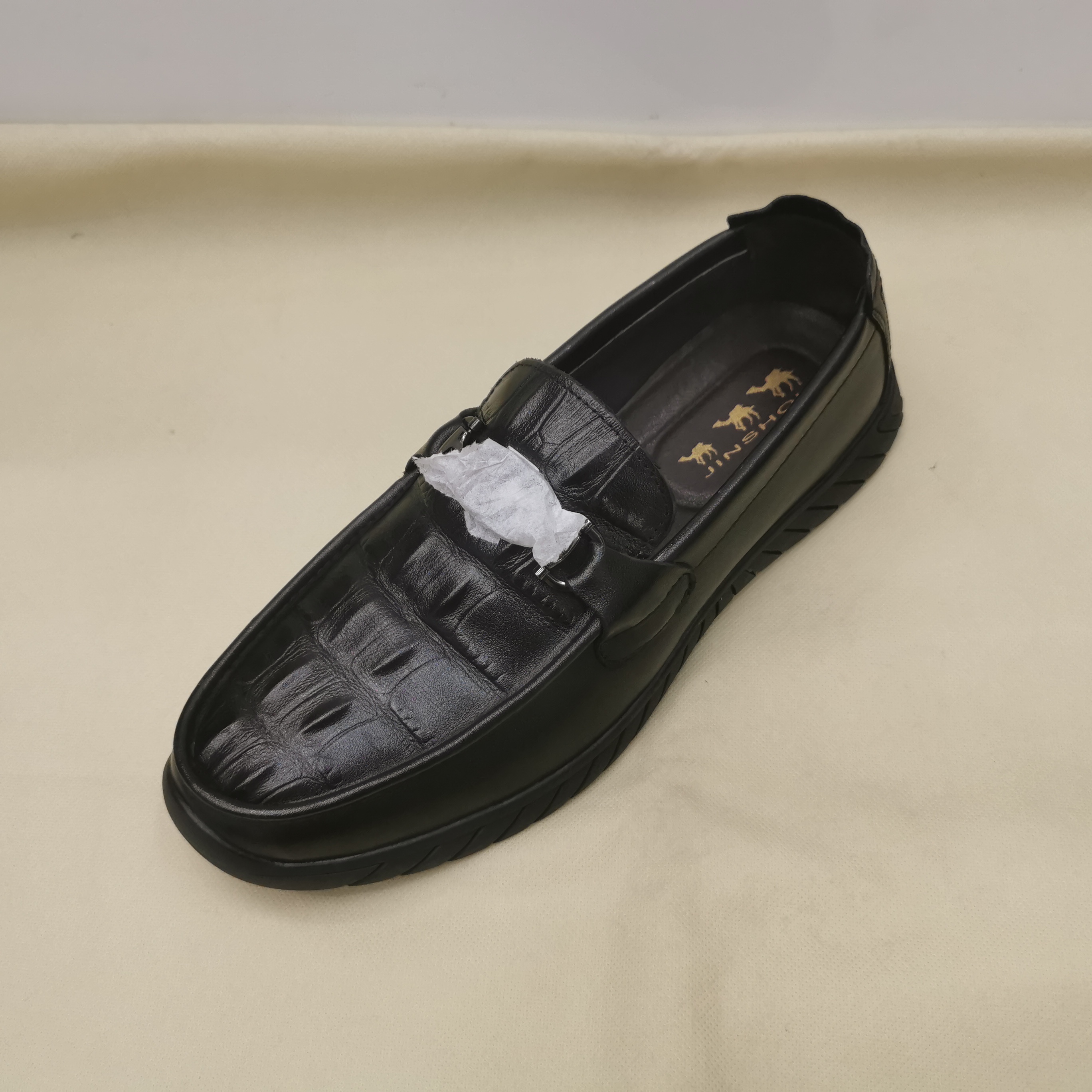 男士真皮鞋库存尾货特价处理真皮鞋牛皮男鞋一脚蹬商务休闲男皮鞋透气软底豆豆鞋春秋男士真皮豆豆鞋