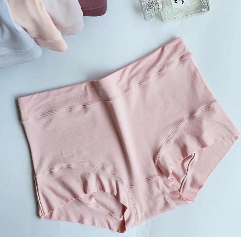 Large Size Breathable Mid-Waist Briefs Women Solid Color Simple Fiber Underwear Women Factory Direct Sales Item Picture