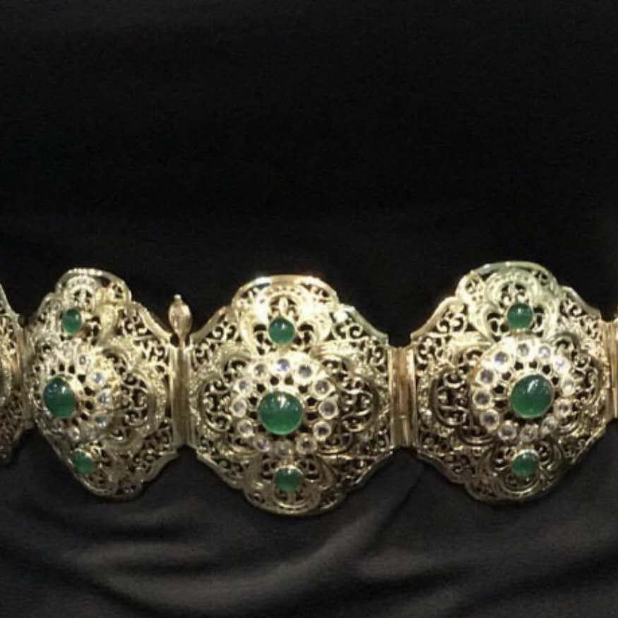 绿宝石奢华套装民族风传统婚礼珠宝礼物