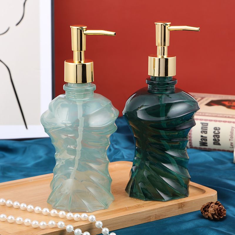 Hotel glass hand sanitizer dispenser bottle Modern simple style hotel press bath liquid dispenser bottle