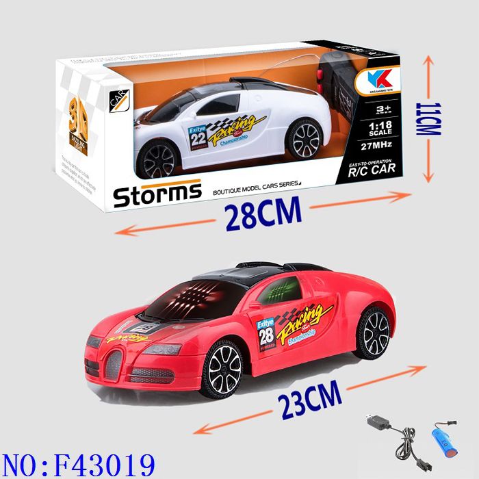 Remote control car two remote control 3D lights 1:18 racing car pack battery novel luminous electronic toys puzzle leisure Yiwu small goods market source cross-border foreign trade wholesale F43019 thumbnail