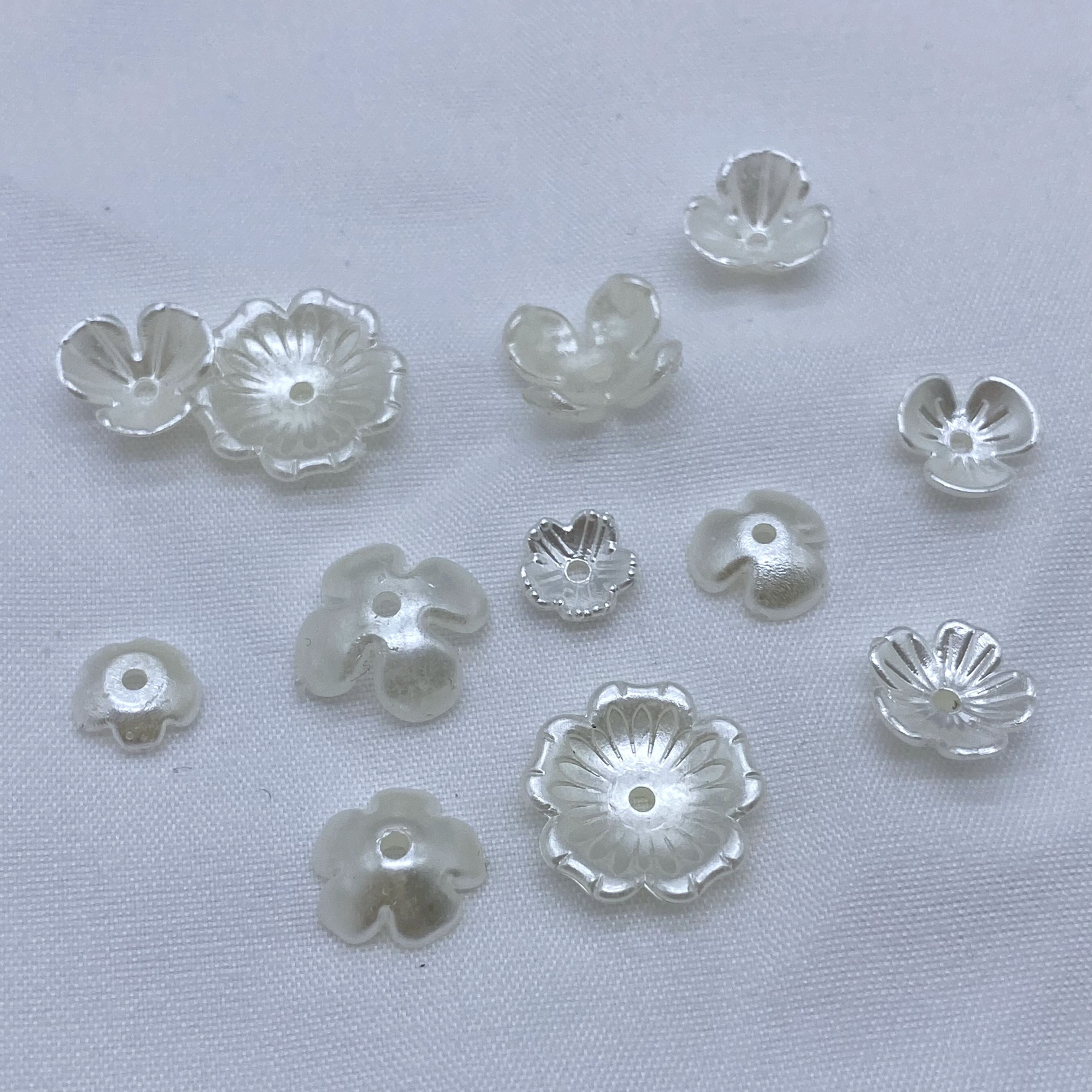 diy hand-woven ancient-style clothing hair rope accessories with ABS imitation pearl small petals details Picture