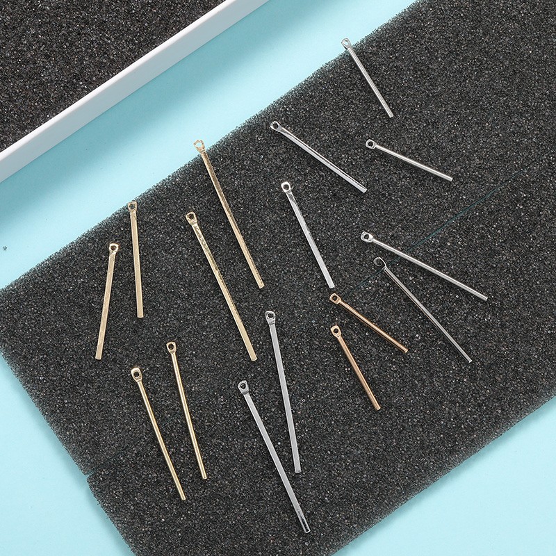 手工制作DIY耳环材料自制耳钉吊坠耳饰链条流苏方形竖条棒条配件详情图2