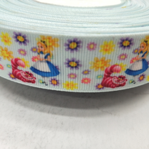 2.5CM thread belt DIY production 2.5cm8 ribbon special lace polyester thread grey bright red printing English alphabet printing five-pointed star screen printing Heat transfer digital printing do flower dtg