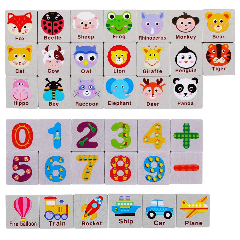The fun animal match-up intelligence game is rich in color and highly entertaining. It can exercise babies' color recognition and visual ability, cultivate logical thinking ability, and exercise early education enlightenment training. It is a parent-child game Item Picture