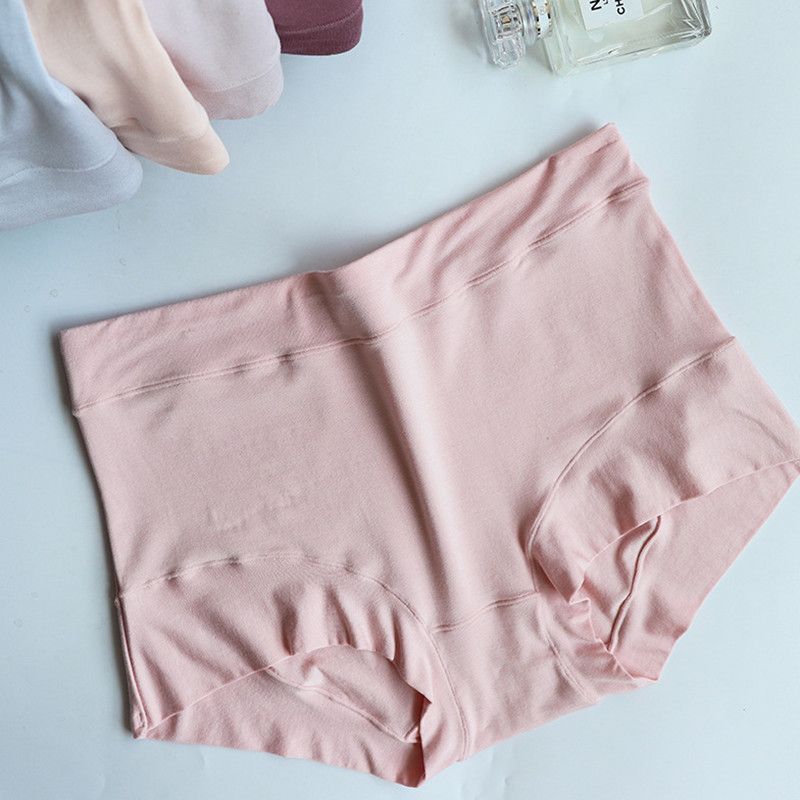 Large Size Breathable Mid-Waist Briefs Women Solid Color Simple Fiber Underwear Women Factory Direct Sales details Picture