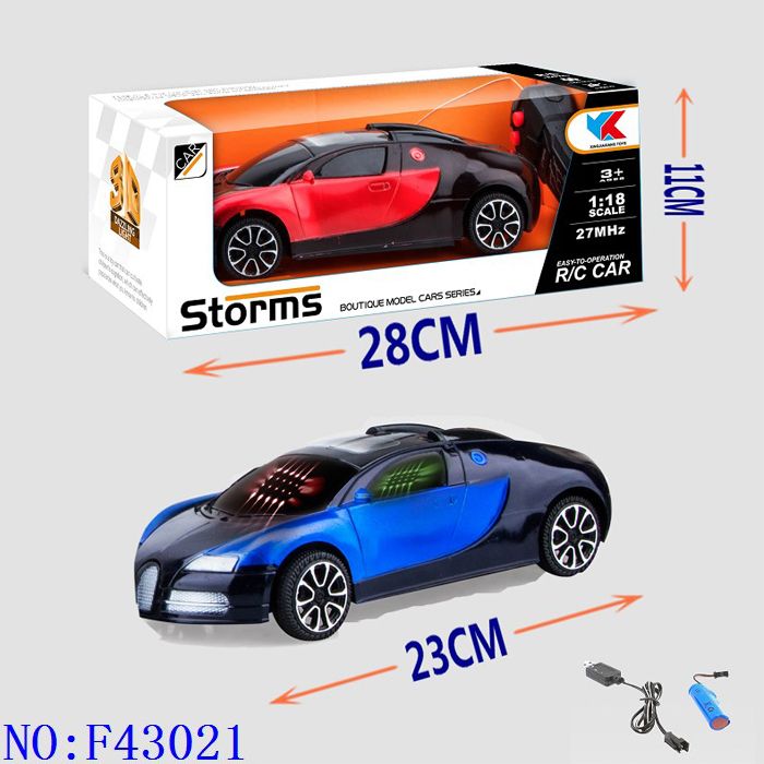 Remote control car two remote control 3D lights 1:18 racing car battery simulation car light electronic toy puzzle leisure Yiwu small goods market source cross-border foreign trade wholesale F43021