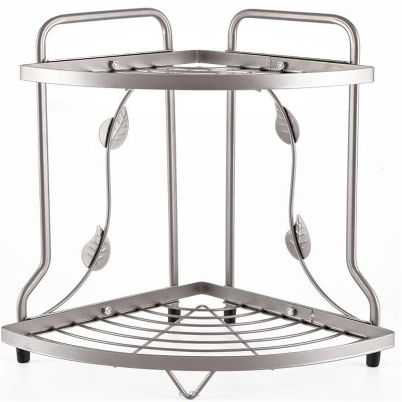 The second layer corner rack is silver