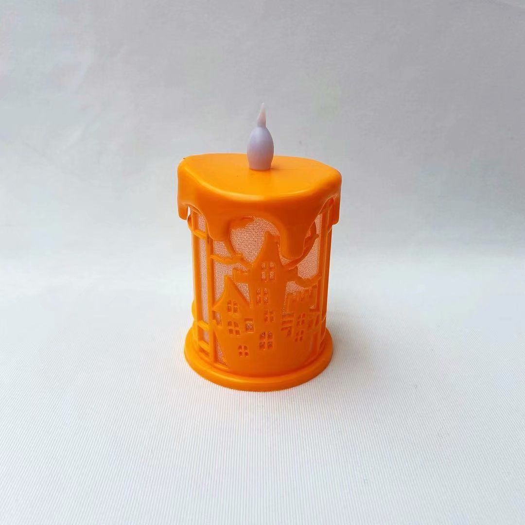 Yingzi Electronic Halloween Light, new retro pattern candle Night light, terrifying decorative props, flashing candle Application Scenario