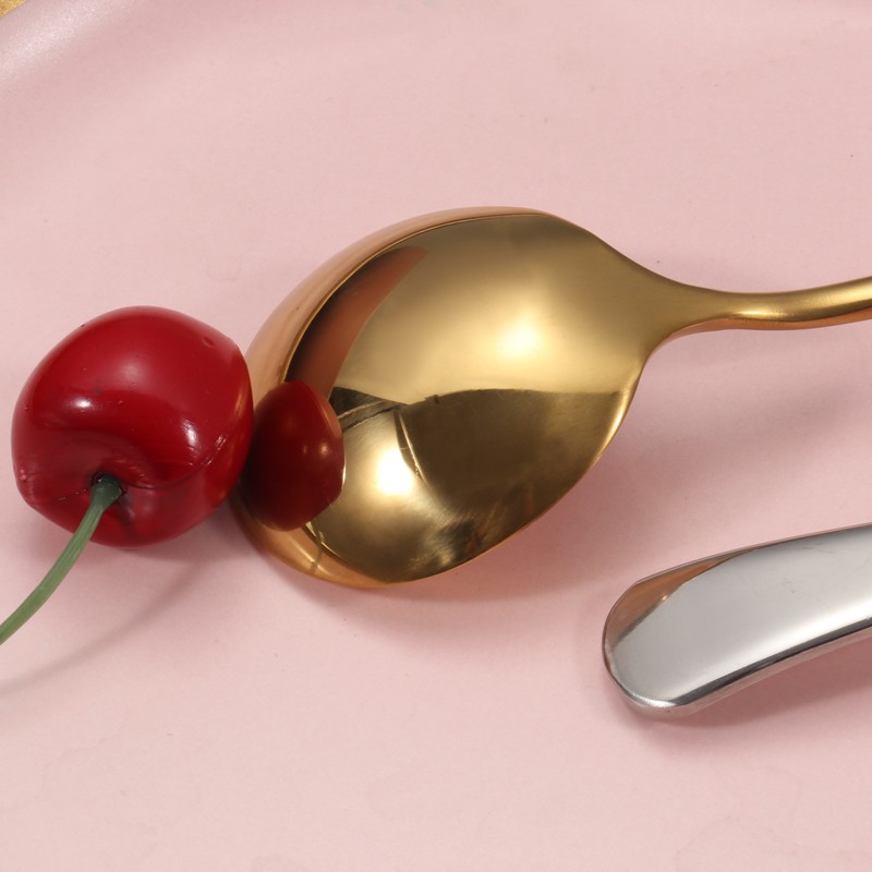 304不锈钢勺子网红便携餐具 网红圆勺子上班学生筷子勺子便携餐具详情图2