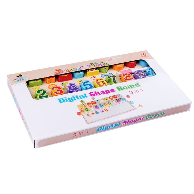 The three-in-one digital drawing board is rich in color and highly interesting. It can exercise babies' color recognition and visual ability, cultivate logical thinking ability, exercise early education enlightenment training, and play parent-child games Item Picture